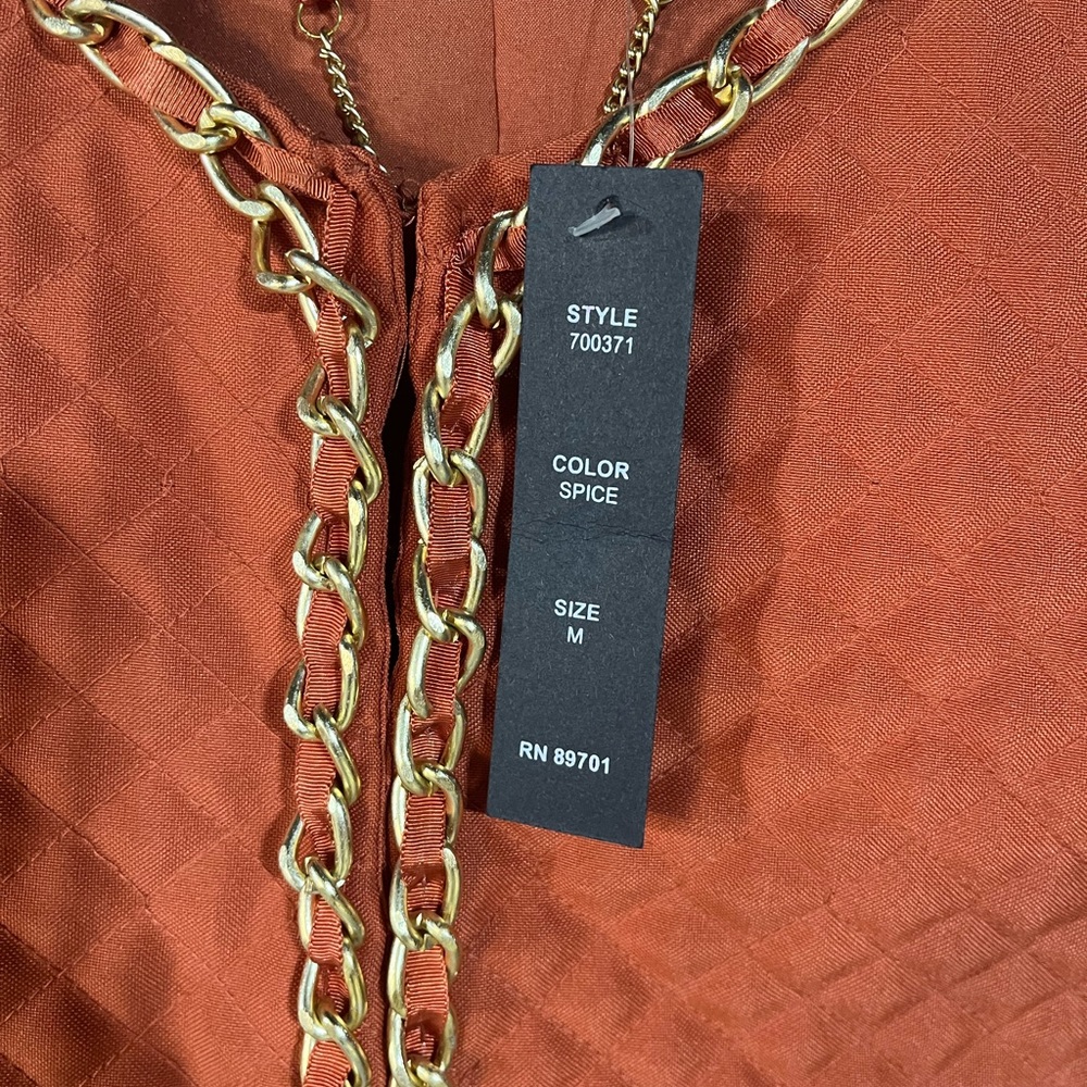 Nwt Women’s Mix Nouveau Medium Spice Color Quilte… - image 2